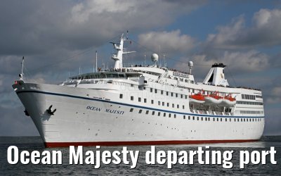 Ocean Majesty departing port of Kiel 20. June 2015