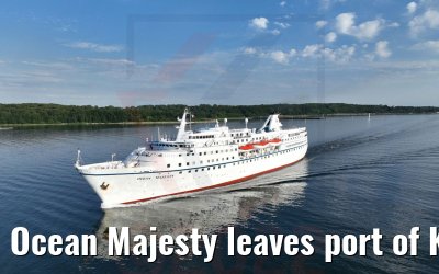 Ocean Majesty leaves port of Kiel 02.07.2022