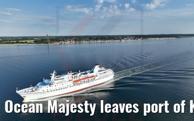 Ocean Majesty leaves port of Kiel 02.07.2022