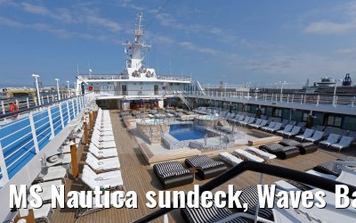 MS Nautica sundeck, Waves Bar, swimming pool, whirlpools