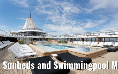 Sunbeds and Swimmingpool MS Riviera