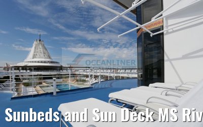 Sunbeds and Sun Deck MS Riviera