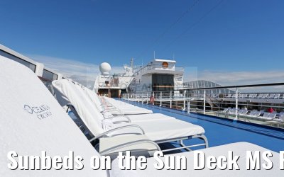 Sunbeds on the Sun Deck MS Riviera