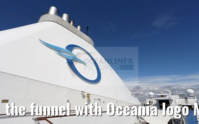 the funnel with Oceania logo MS Riviera