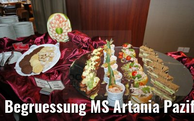 Begruessung MS Artania Pazifik Lounge 09.12.2014
