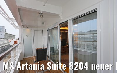 MS Artania Suite 8204 neuer Balkon 09.12.2014
