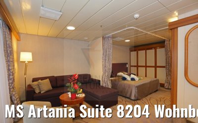 MS Artania Suite 8204 Wohnbereich 09.12.2014