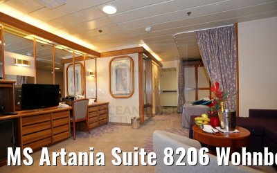 MS Artania Suite 8206 Wohnbereich 09.12.2014