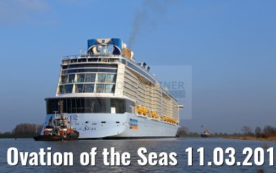 Ovation of the Seas 11.03.2016 river Ems
