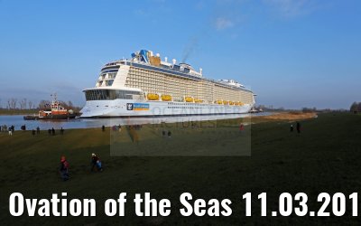 Ovation of the Seas 11.03.2016 river Ems