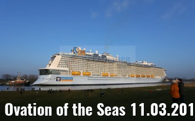 Ovation of the Seas 11.03.2016 river Ems