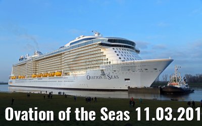 Ovation of the Seas 11.03.2016 river Ems