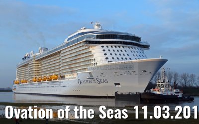 Ovation of the Seas 11.03.2016 river Ems