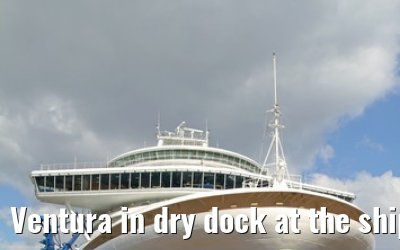 Ventura in dry dock at the shipyard in Hamburg