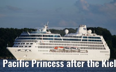 Pacific Princess after the Kiel Canal transit 03. July 2016