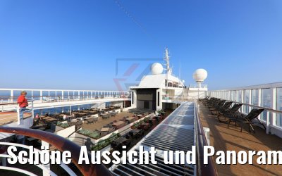 Schöne Aussicht und Panorama-Deck MS Amera am Morgen