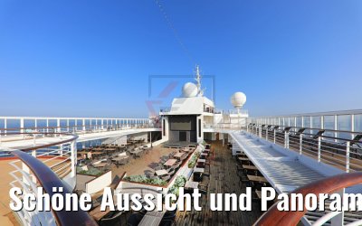 Schöne Aussicht und Panorama-Deck MS Amera am Morgen