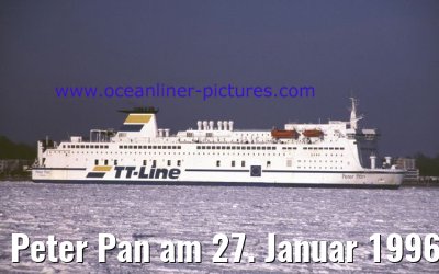 Peter Pan am 27. Januar 1996 vor Travemünde
