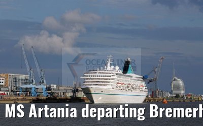 MS Artania departing Bremerhaven 31.07.2016