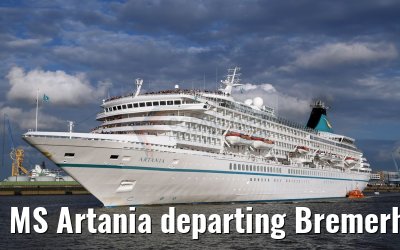 MS Artania departing Bremerhaven 31.07.2016