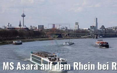MS Asara auf dem Rhein bei Rodenkirchen 30.03.2017