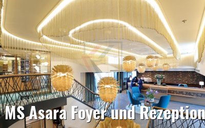 MS Asara Foyer und Rezeption