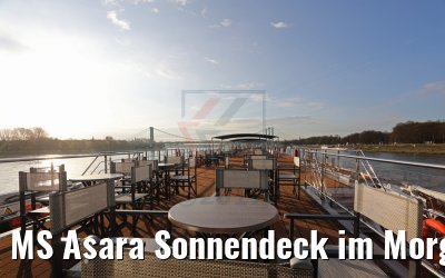 MS Asara Sonnendeck im Morgenlicht 30.03.2017