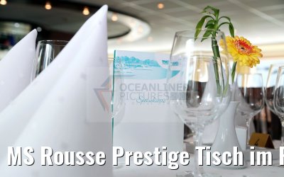 MS Rousse Prestige Tisch im Restaurant