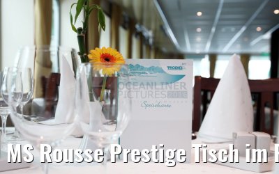 MS Rousse Prestige Tisch im Restaurant