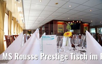 MS Rousse Prestige Tisch im Restaurant