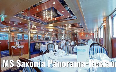 MS Saxonia Panorama-Restaurant eingedeckt