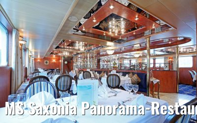MS Saxonia Panorama-Restaurant eingedeckt