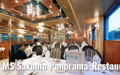 MS Saxonia Panorama-Restaurant eingedeckt