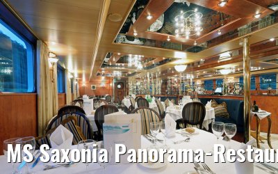 MS Saxonia Panorama-Restaurant eingedeckt