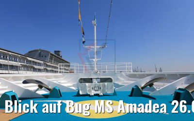Blick auf Bug MS Amadea 26.05.2017