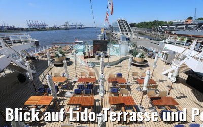 Blick auf Lido-Terrasse und Pool MS Amadea 26.05.2017