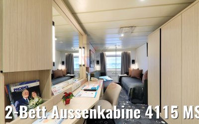 2-Bett Aussenkabine 4115 MS Artania Deck 04 Saturn-Deck