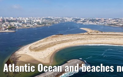 Atlantic Ocean and beaches near porto