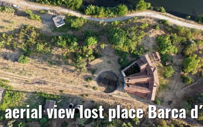 aerial view lost place Barca d´Alva train station 03.08.2025