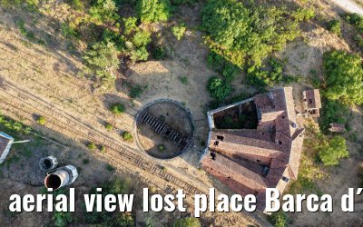 aerial view lost place Barca d´Alva train station 03.08.2025