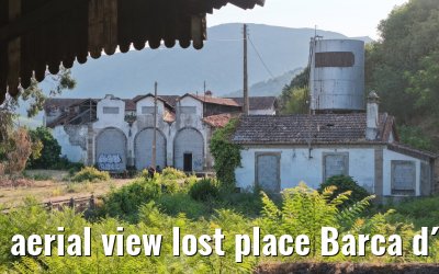 aerial view lost place Barca d´Alva train station 03.08.2025