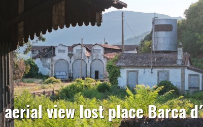 aerial view lost place Barca d´Alva train station 03.08.2025