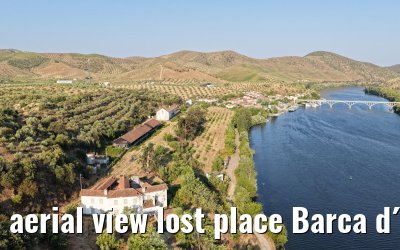 aerial view lost place Barca d´Alva train station 03.08.2025