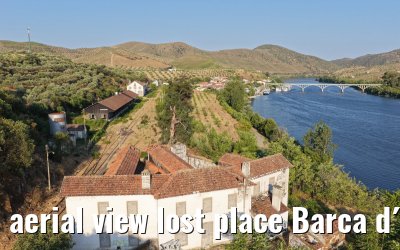 aerial view lost place Barca d´Alva train station 03.08.2025