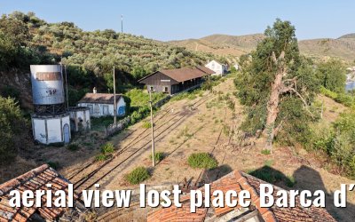 aerial view lost place Barca d´Alva train station 03.08.2025