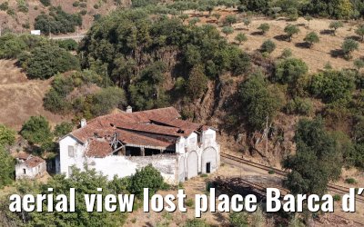 aerial view lost place Barca d´Alva train station 03.08.2025