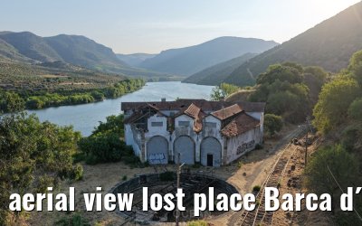 aerial view lost place Barca d´Alva train station 03.08.2025