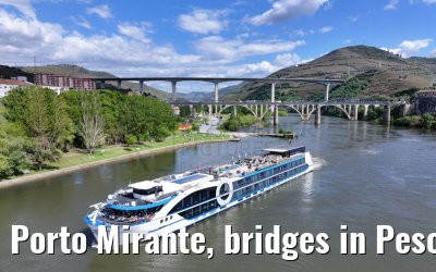 Porto Mirante, bridges in Peso da Regua, Douro river 22.04.2025