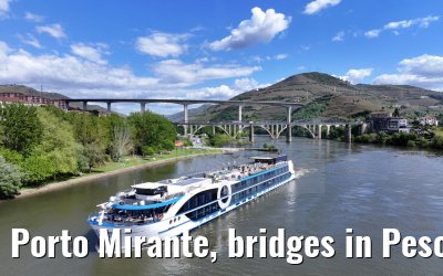Porto Mirante, bridges in Peso da Regua, Douro river 22.04.2025