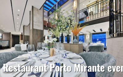 Restaurant Porto Mirante evening set-up